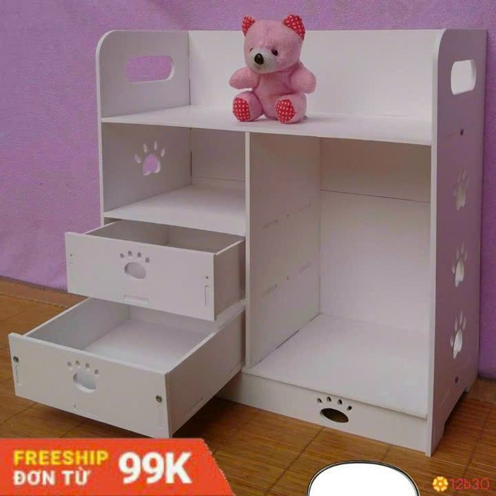 KỆ ĐỤNG MỸ PHẨM HOẠ TIẾT CHÂN CÚN ĐÁNG YÊU